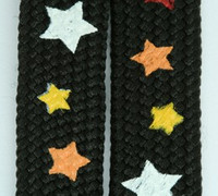 Star black-wh-red-orange-yellow star shoelace