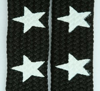 Star big black-white star shoelace