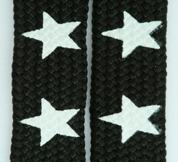 Star big black-white star shoelace