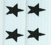 Star big white-black star shoelace