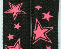 Star line black-pink star shoelace