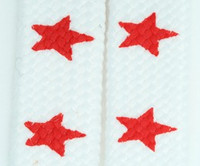 Star big white-red star shoelace