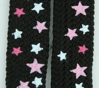 Star S BL-L pink-WH star shoelace