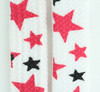 Stars BS white-pink-black star shoelace