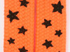 Star S orange-black star shoelace
