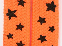 Star S orange-black star shoelace