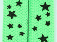 Star S green-black star shoelace