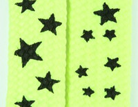 Star S yellow-black star shoelace