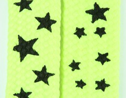 Star S yellow-black star shoelace