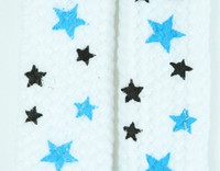 Star S white-blue-black star shoelace