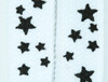 Star S white-black star shoelace
