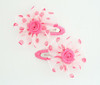 Dot TR pink flower hair clips pair