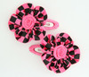 Check big pink flower hair clips pair