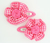 Check C pink flower hair clips pair