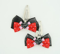 Black-Red / heart bone black-pink red sweet