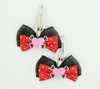 Black-Red / heart bone pink-black red sweet