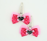 D.Pink / heart bone black-pink dark pink sweet