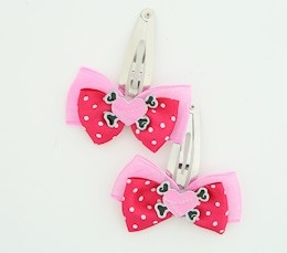 D.Pink / heart bone pink-black dark pink sweet