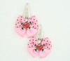 L.Pink / heart bone red-black light pink sweet