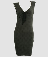 Front - DV dot S grey V neck pin up