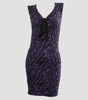 Front - DV zebra purple V neck pin up