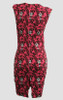 Back - DV skull rose pink V neck pin up