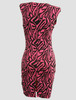 Back - DV zebra pink V neck pin up