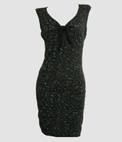 Front - DV leopard grey V neck pin up