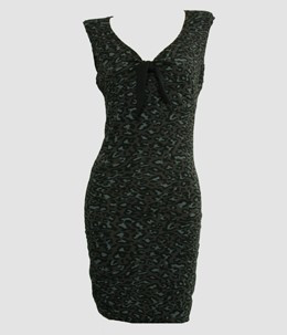 Front - DV leopard grey V neck pin up