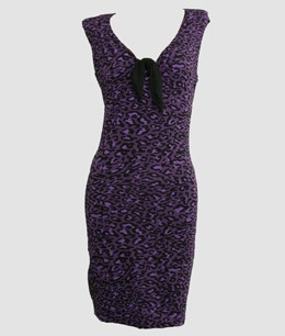 Front - DV leopard purple V neck pin up
