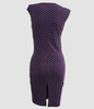 Back - DV dot L purple V neck pin up