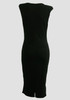 Back - DV plain black V neck pin up