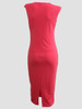 Back - DV plain pink V neck pin up