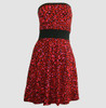 Front - DB leopard red strapless pin up