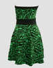 Back - DB zebra green strapless pin up