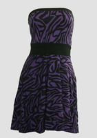 Front - DB zebra purple strapless pin up