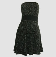 Front - DB leopard grey strapless pin up