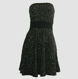 Front - DB leopard grey strapless pin up