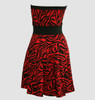 Back - DB zebra red strapless pin up