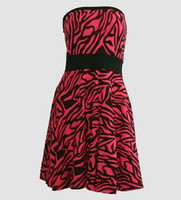 DB zebra pink strapless pin up