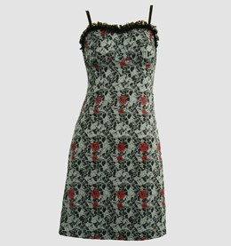 Back - DL skull rose L grey lace pin up