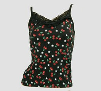 Front - PL cherry star lace top pin up