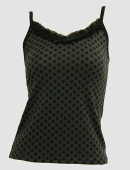 Front - PL dot L grey lace top pin up