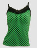 Front - PL dot L green lace top pin up