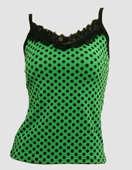 Front - PL dot L green lace top pin up