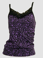 Front - PL leopard purple lace top pin up