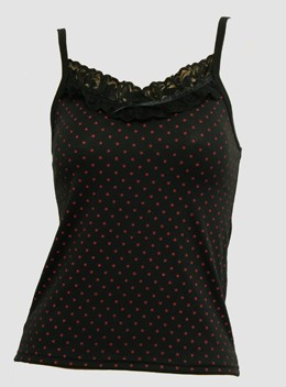 Front - PL dot S black-red lace top pin up