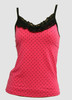 Front - PL dot S pink lace top pin up