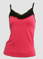 Front - PL dot S pink lace top pin up