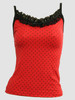 Front - PL dot S red-black lace top pin up